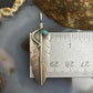 Chris Charley Native American Sterling Turquoise Dot Feather Unisex Pendant