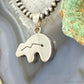 Vintage Native American Silver Fetish Bear Pendant For Women