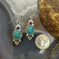 Sterling Silver Southwestern Style Oval Mohave Turquoise Dangle Earrings For Women
