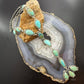 Sterling Silver Southwestern Style 13 Royston Turquoise Lariat 26" Necklace For Women