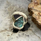 Sterling Silver Southwestern Style Teardrop Azurite Malachite Ring Size 8 For Women