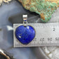 Sterling Silver Southwestern Style Lapis Lazuli Heart Pendant For Women #1