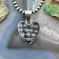 Alex Sanchez Sterling Silver Petroglyph Heart Pendant For Women #5