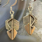 Chris Charley Native American Sterling Small Feather Dangle Earrings For Women