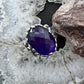 Carolyn Pollack Sterling Silver Faceted Amethyst/2 Blue Topaz Decorated Ring For Women