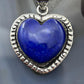 Sterling Silver Southwestern Style Lapis Heart Decorated Pendant For Women #1