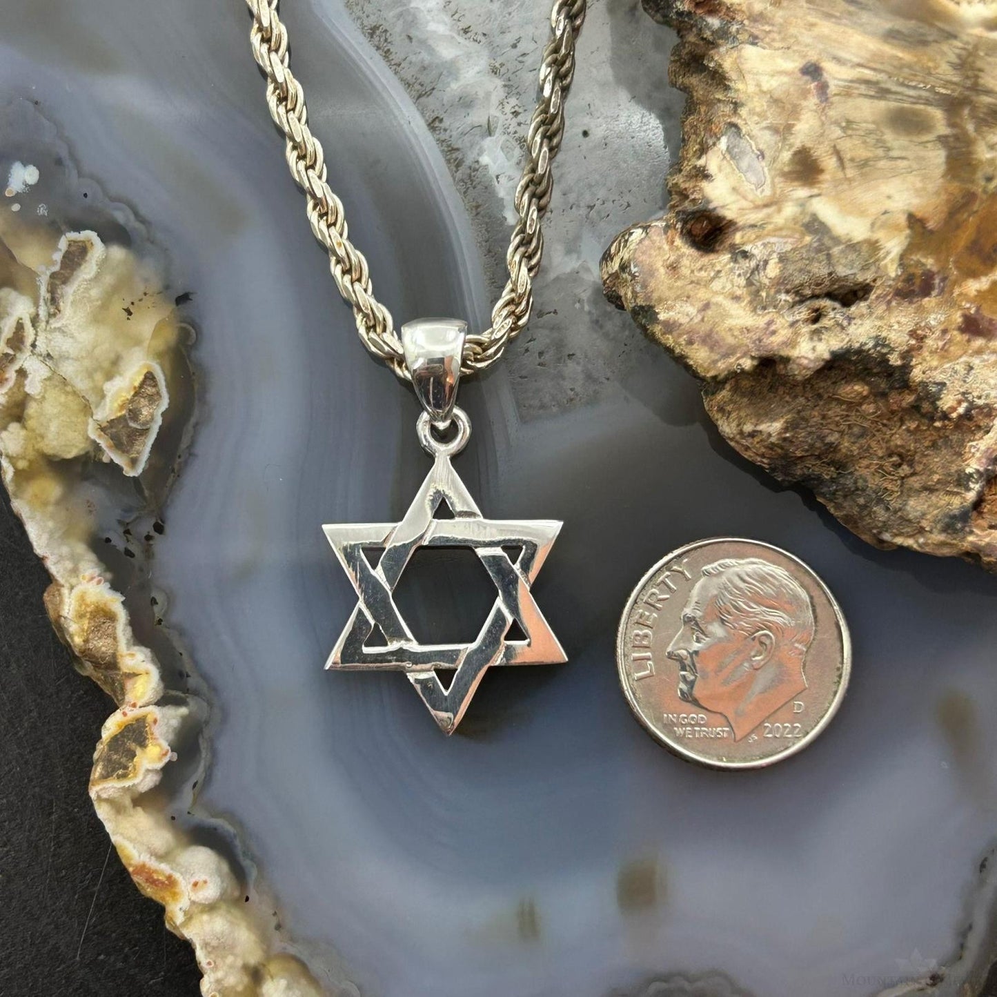 Sterling Silver Fashion Unisex Star of David Pendant
