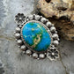 Sterling Silver Southwestern Style Sonora Gold Turquoise Decorated Adjustable Ring For Women #3