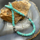 Sterling Silver Southwestern Style Turquoise Beads & Sterling Beads 18"-20" Necklace For Women