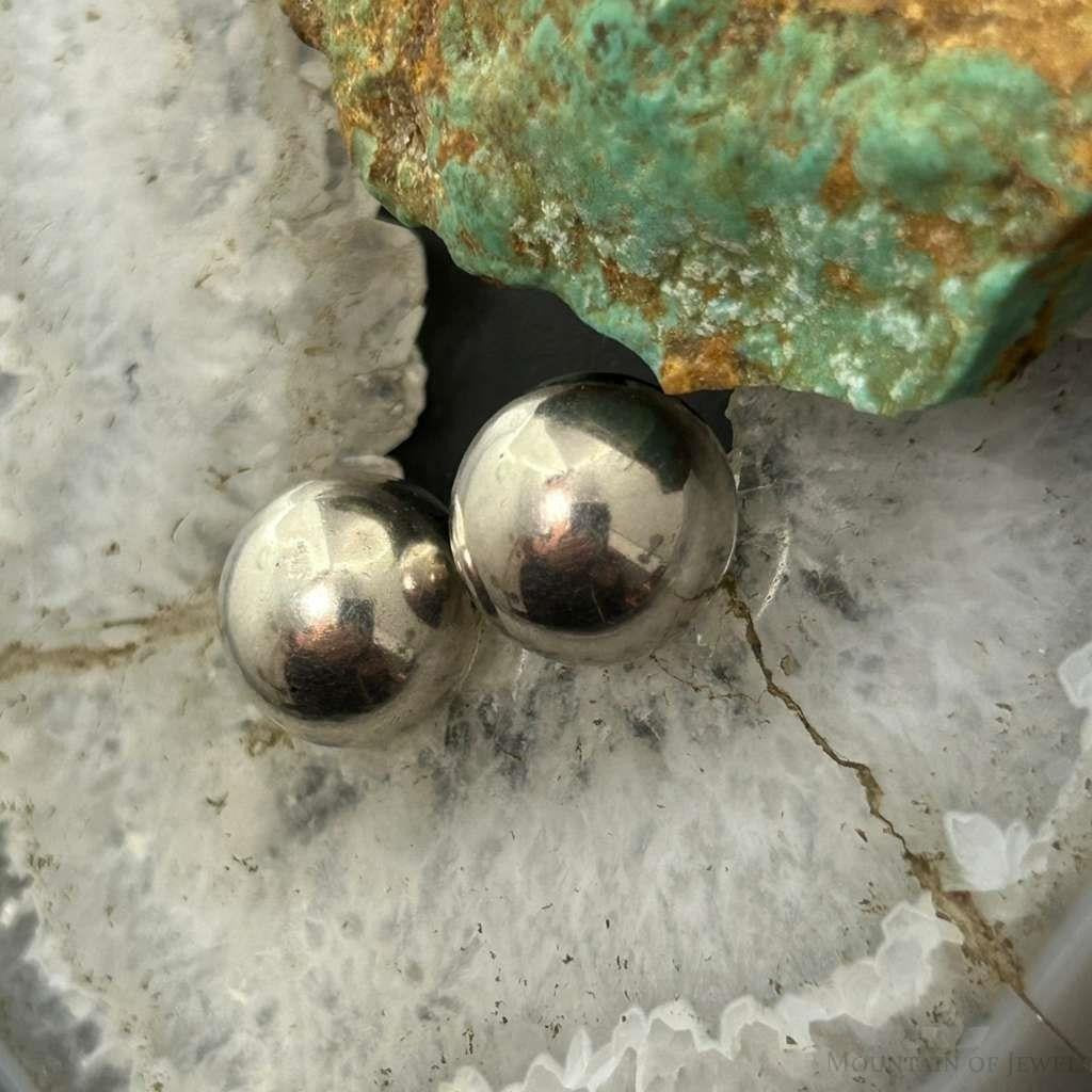 Sterling Silver Dome Stud Earrings For Women