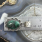 Sterling Silver Southwestern Style Oval Emerald Decorated Pendant For Women