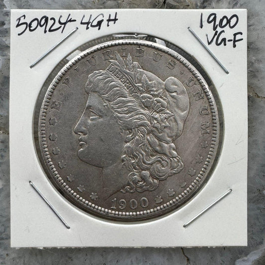 1900 US 90% Morgan Silver Dollar VG-F #50924-4GH