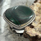 Sterling Silver Southwestern Style Malachite Heart Shape Ring Size 7 For Women