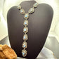 Sterling Silver Southwestern Style Golden Hill Turquoise Lariat 31" Necklace For Women