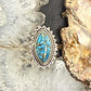 Sterling Silver Southwestern Style Marquise Copper Turquoise Ring For Women