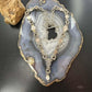 Signed Andes Miner Silver Garnet 20" Toggle Clasp Necklace For Women