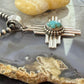 Sterling Silver Southwestern Style Oval Mohave Turquoise Unisex Zia Pendant #1