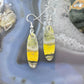 Sterling Silver Oval Bumblebee Jasper Slab Dangle Earrings For Women #167