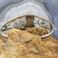 Vintage Native American Silver 2 Oval Kingman Turquoise Decorated Bracelet