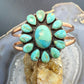 Copper Southwestern Style Mohave Turquoise Decorated Cluster Bracelet For Women