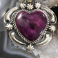 Jeff James Sterling Silver Heart Shape Purple Spiny Oyster Pendant For Women