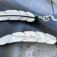 Anthony Gatewood Sterling Silver & Malachite Bead Feather Dangle Earrings For Women