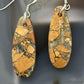 Sterling Silver Teardrop Maligano Jasper Slab Dangle Earrings For Women #510