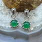 Carolyn Pollack Sterling Silver Round Jade Decorated Dangle Earrings For Women