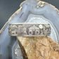 Alex Becenti Native American Sterling Silver Village Life Storyteller Unisex Bracelet