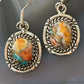 Sterling Silver Southwestern Style Spiny Oyster Turquoise Dangle Earrings For Women #2