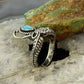 Carolyn Pollack Sterling Silver Teardrop Turquoise Decorated Ring For Women