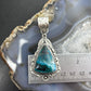 Sterling Silver Southwestern Style Triangle Shattuckite Pendant For Women