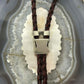 Sterling  Silver Southwestern Style Large Oval K2 Jasper Decorated Bolo Tie For Men