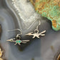 Vintage Silver Native American Roadrunner w/Turquoise Dangle Earrings For Women