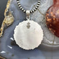 Sterling Silver Southwestern Style Teardrop Turquoise Round Cluster Pendant For Women