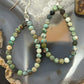 Sterling Silver Rounded Faceted Hubei Turquoise Hoop Dangle Earrings For Women