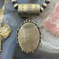 Juan Guerro Native American Sterling Silver Large Mother of Pearl Pendant