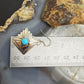 Michael Nez Sterling Silver Turquoise Pueblo Life Dangle Earrings For Women