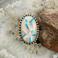 Carolyn Pollack Southwestern Style Sterling Oval MOP & Turquoise Inlay Ring For Women Sz Variety