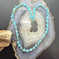Sterling Silver Southwestern Style Natural Turquoise w/Silver Beads Necklace For Women