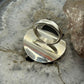 Sterling Silver Smooth & Hammered Stacked Round Ring For Women, Taxco Mexico