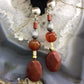 Carolyn Pollack Sterling Silver Pipestone & Carnelian Bead Dangle Earrings For Women