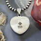 Sterling Silver Southwestern Style Chrysocolla Heart Decorated Pendant For Women