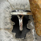 Sterling Silver Southwestern Style White Buffalo Heart Shape Ring Size 7 For Women
