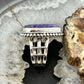Sterling Silver Southwestern Style Teardrop Charoite Decorated Ring Size 7.5 For Women