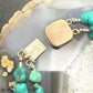Vintage Silver Native American Graduated Rough Turquoise 18" Necklace For Women