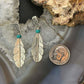 Anthony Gatewood Sterling Silver & Turquoise Spiral Feather Dangle Earrings For Women