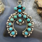 Sterling Silver Southwestern Style Multi Turquoise Decorated Naja Pendant For Women