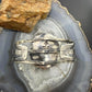 Sterling Silver Southwestern Style Square Variscite Decorated Bracelet For Women