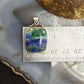 Vintage Sterling Silver square Azurite Malachite Fashion Pendant For Women